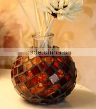 New Design200ml 300ml Mosaic Reed Color Glass Diffuser Bottle photo-2