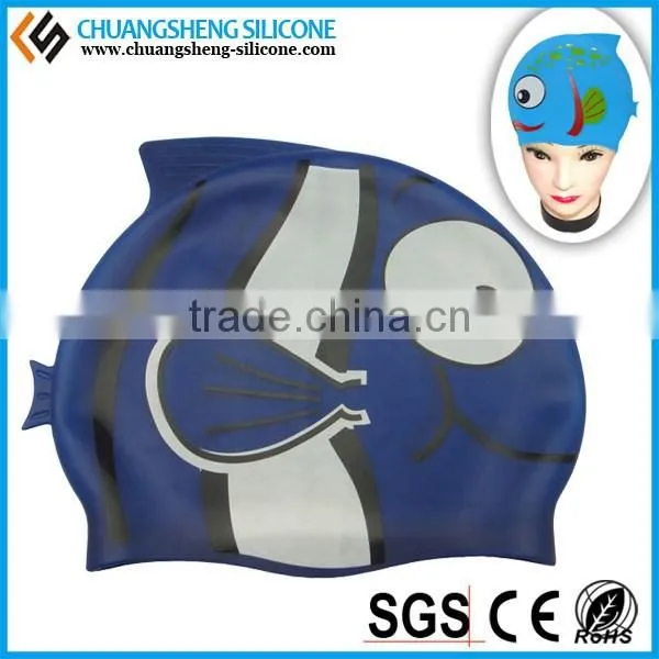 CUSTOMER PRINTING SILICONE SWIM CAP IN KINDS OF COLOR photo-2