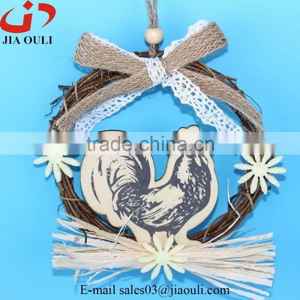Cheap Easter Decorations Chicken Wreath Hanger photo-2