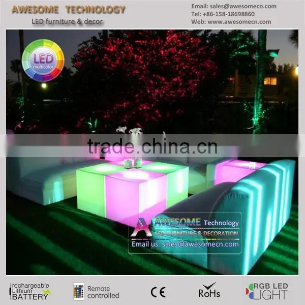 Lighted Lounge Room Decorative Cube Stool for Sale photo-2