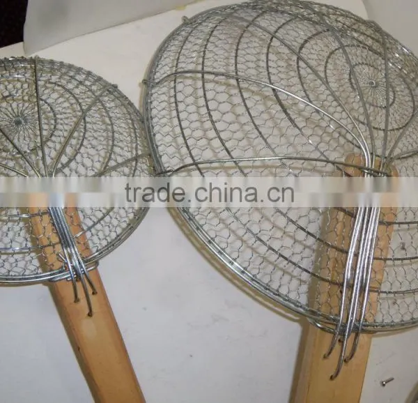 Hot Sale Stainless Steel/zink Plated Metal Noodle Skimmer With Bamboo Handle photo-4