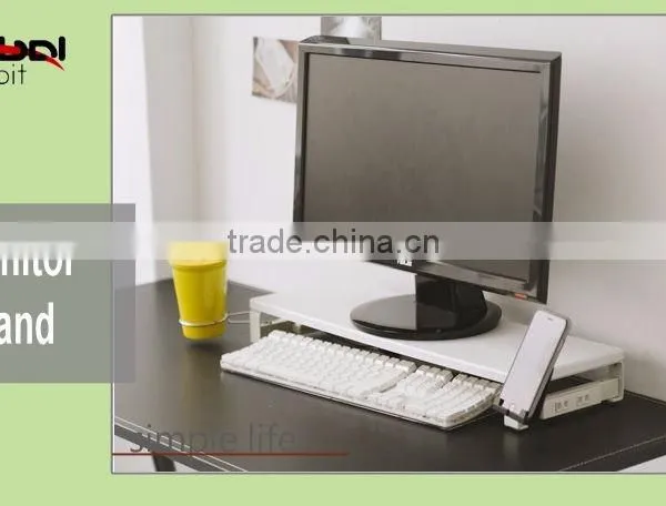 Desktop Organizer Office Glass Computer Laptop Monitor Stand Riser With USB Hubs photo-3