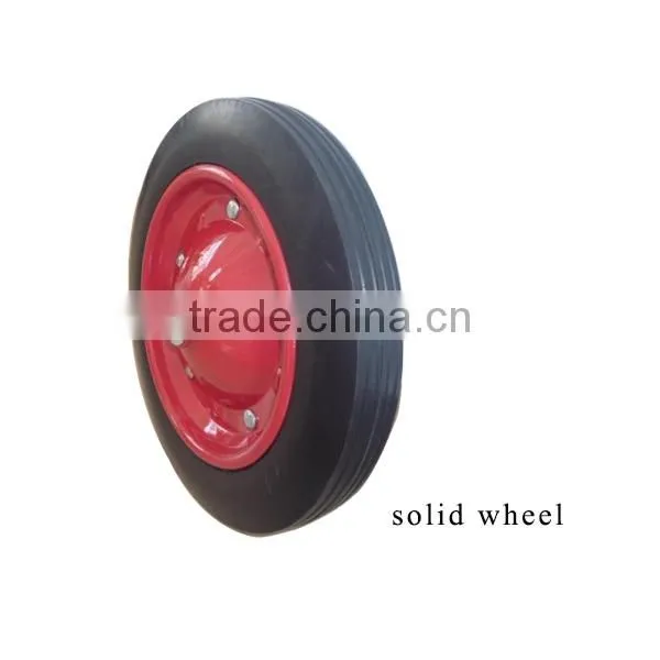 WANTAI Black Solid pu Foam Pneumatic Used Farm Tractor Tires for Wheelbarrow photo-6