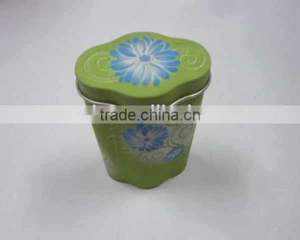 Flower Shape Tin Box,rubberized Vanished Tin Box photo-3