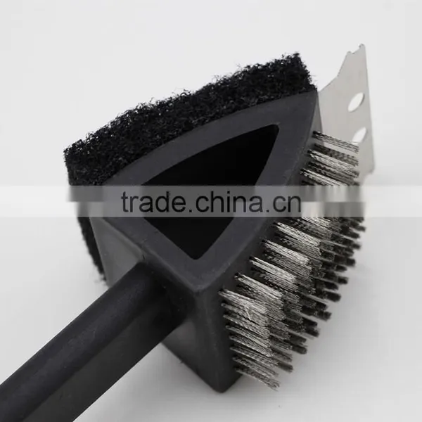 BBQ Grill Cleaning Brush With Stainless Steel Scraper photo-2