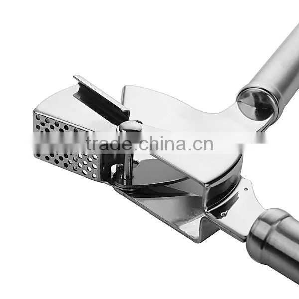The Finest Quality Stainless Steel Garlic Press Mincer Peeler Brush Crusher Set photo-5