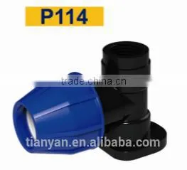 TY High Quality PP Compression Fittings ELBOW WITH PLATE Eco-friendly Cheap Price Full Size Factory Price List Discount photo-2