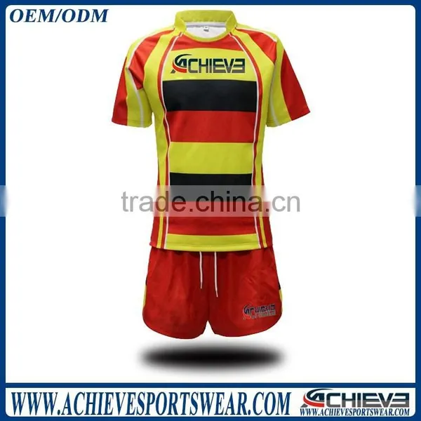 Full Sublimated Men Rugby Training t Shirts Professional Sports Rugby Uniforms photo-5