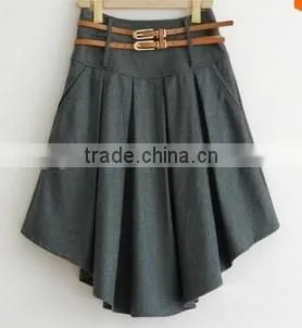 New Arrival Autumn Winter Spring Wool Skirt for Women Plus Size Mid Long Skirt High Waist Pleated Skirts photo-6