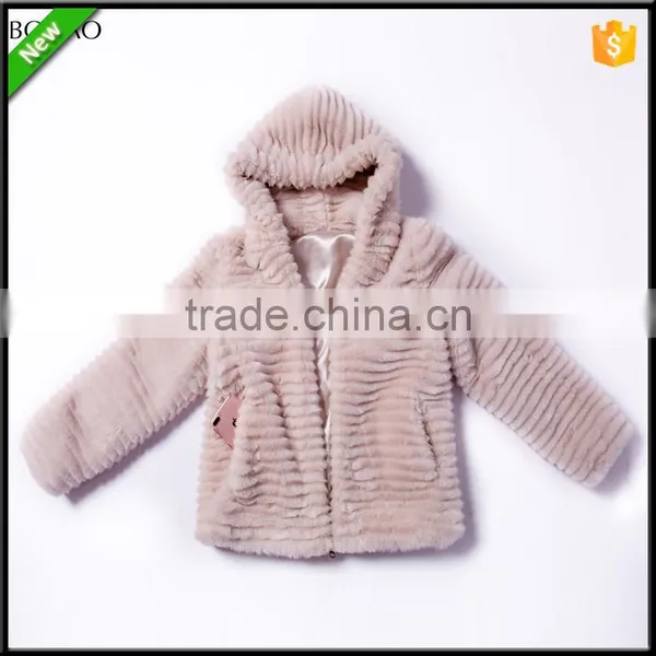 Imitative Fur Hooded Women Coat Short Jacket Winter With Hat photo-3