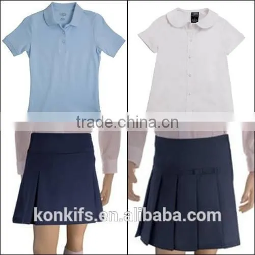 2017 Custom Logo Wholesale Cheap Primary School Uniform Skirt Suits photo-4