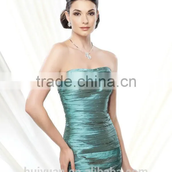 2 Pieces Formal Long Sleeve Satin Mother Prom Dress photo-4