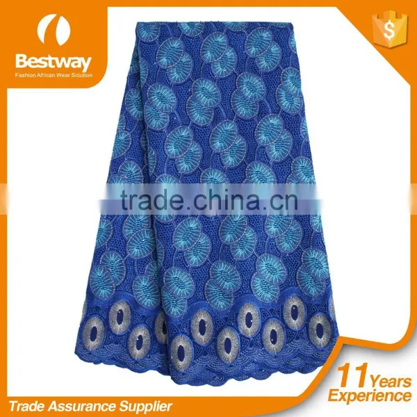 Wholesales Swiss Lace Fabric New Lace Design for Ladies Suit photo-2
