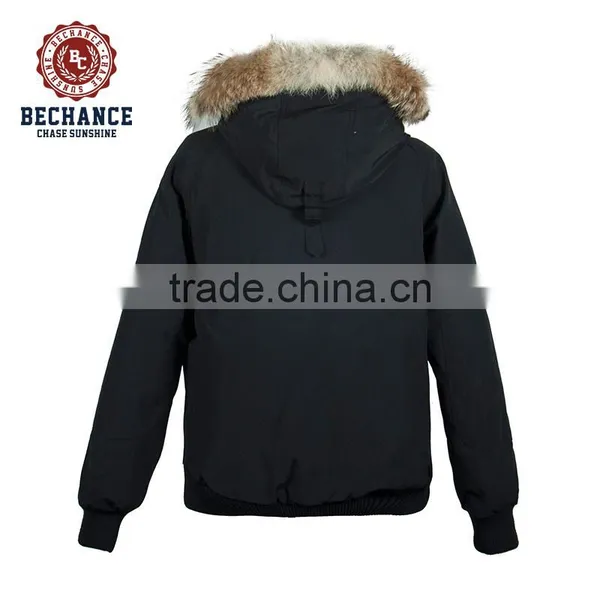 Wholesale Mens Casual Polyester Padded Jacket With Faux Fur for Winter photo-3