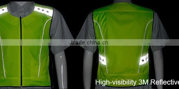 Cool Waterproof Yellow LED Flashing Motorcycle Reflective Vest photo-4