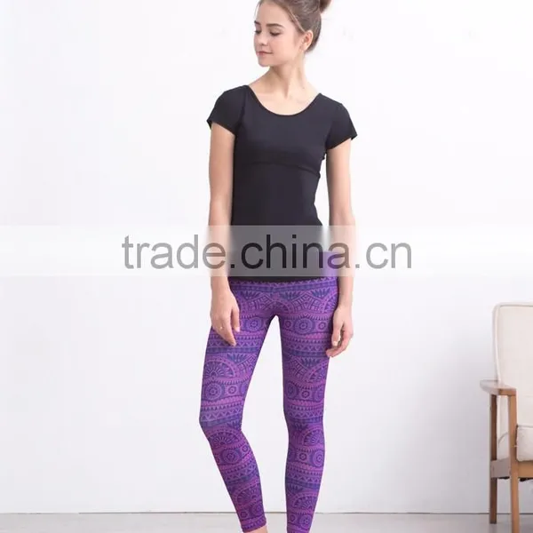 Women Active Wear Strap Short Sleeve Yoga Tees photo-3