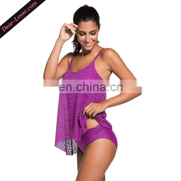 Women Spaghetti Straps Bathing Suits Tankini Sets photo-4