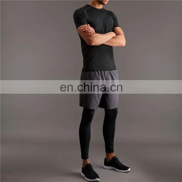 Black Stretch Short Sleeve Sports Custom Tee Shirt photo-3