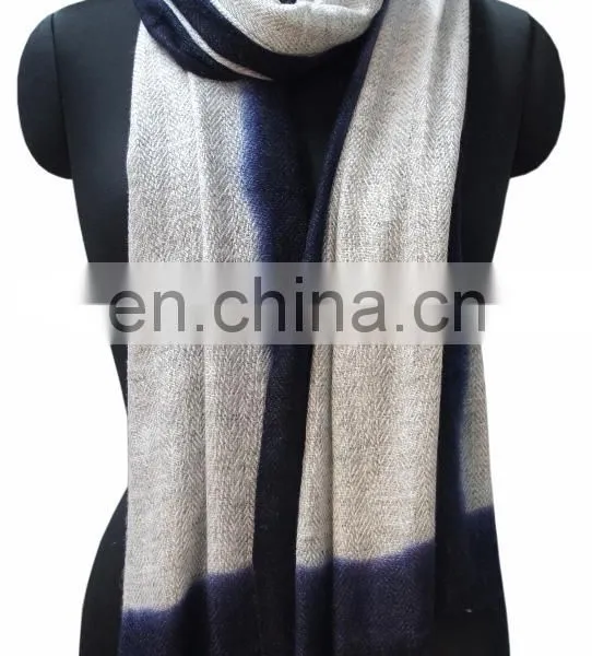Ombre Herringbone Pashmina Wool Shawl SMH photo-2