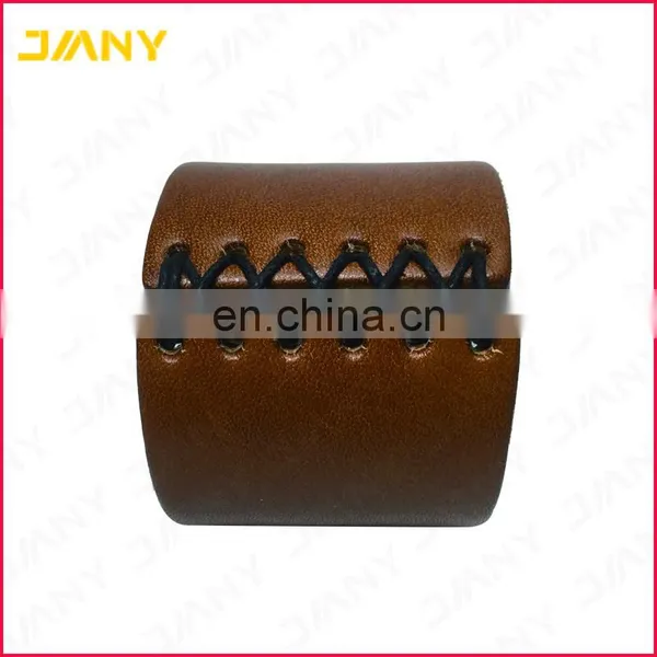 Custom Real Brown Leather Grips For Handle Bars of Bicycle photo-3