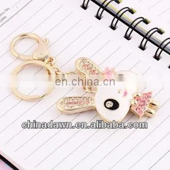 Cheap Bling Bling Rabbit Keychain for Handbag CD-KD017