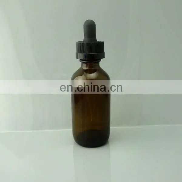 30ml Amber Boston Round Glass Bottles With Black Dropper Child Proof photo-2