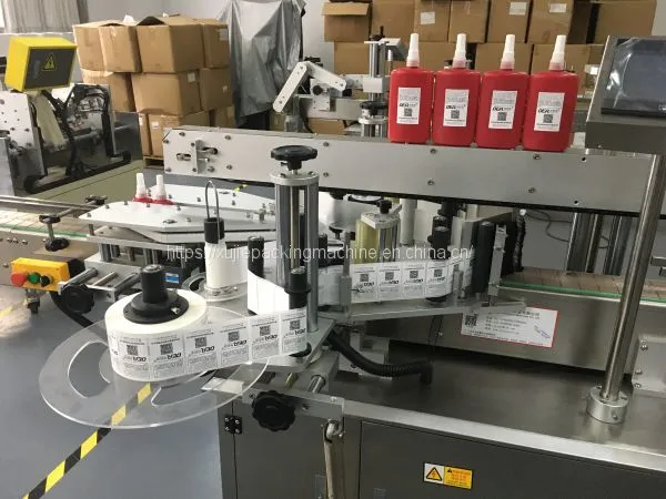 Automatic Wet Glue Square Bottle Sticker Two Side Labeling Machine photo-2