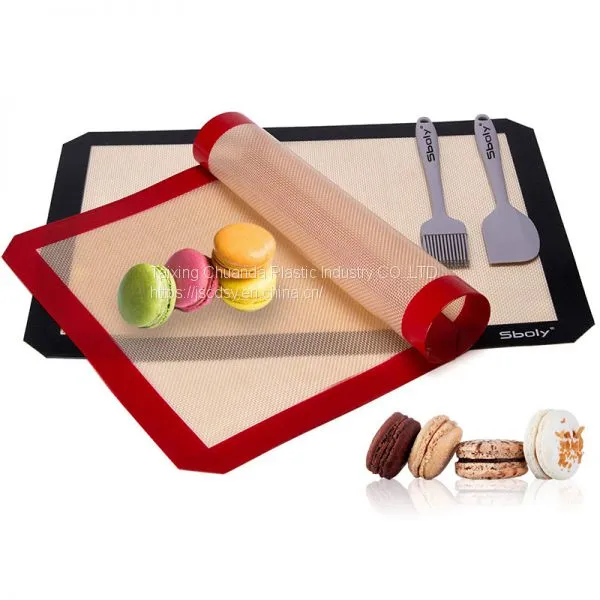 2019 Hot Selling Food Grade FDA Certificate Non Stick Heat Resistant Set if 3 Pcs Silicone Baking Mat photo-2