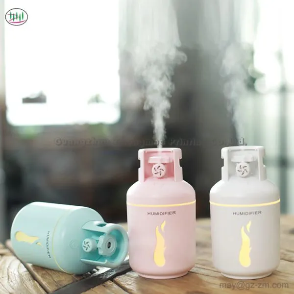 Creative Four In One USB Gas Tank Humidifier Mini Mute Moisturizing Night Light Aromatherapy Machine Office Desktop
