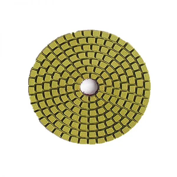 7 Steps 4 Inch Resin Bond Flexible Diamond Wet Polishing Pads For Granite White Straight Type