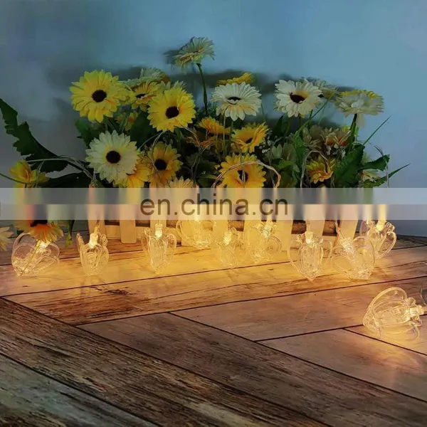 LED String Fairy Light Holiday Decorative Battery Powered String Light With Plastic Heart Shaped Clips photo-3