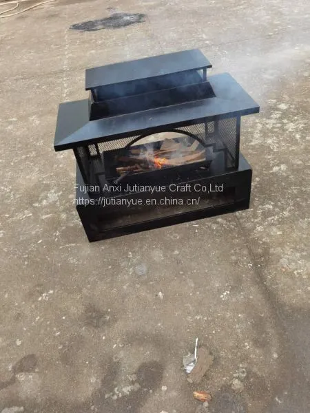 Ceramic Tile Mosaic Parquet Outdoor Rectangular Fire Pit Table photo-4