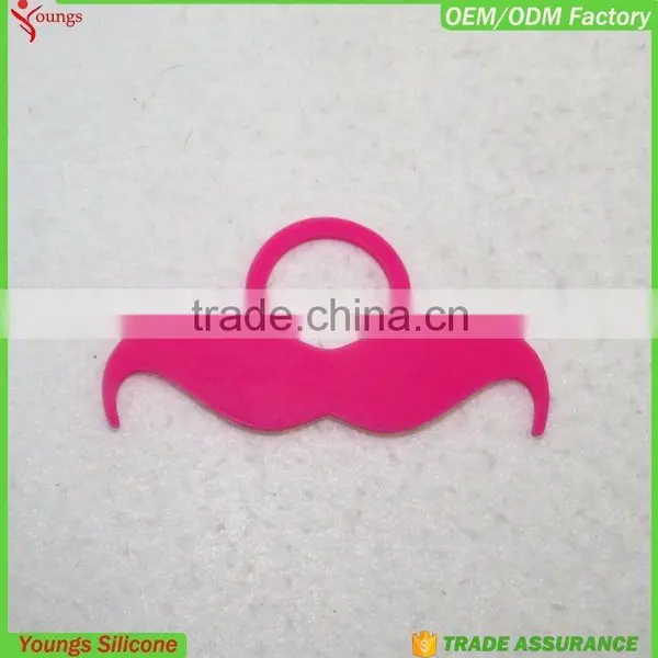 Promotion Identification Silicone Beard Wine Glass Marker/Wine Glass Charms/Plastic Glass Clip photo-5