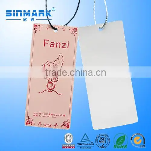 High Effect Customized Brand Name/logo Garment Paper Hang Tags With Ribbon String photo-3
