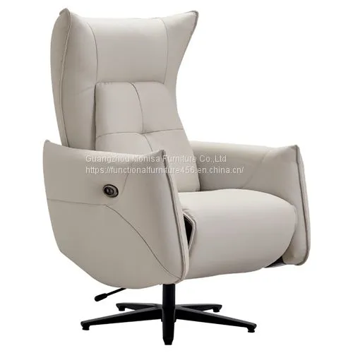 Modern Minimalist Study Electric Single Sofa Multifunctional Comfortable Reclining Leather Wear-Resistant Office Single Chair Sofa Chair photo-3