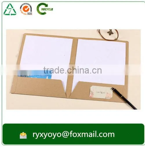 a4 Paper Pocket Holder Kraft Paper File Folder photo-2