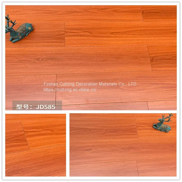 Foshan Wholesale 9mm Composite Wood Flooring Office Exhibition Hall Stores Laminate Flooring Manufacturers Direct Sales MDF Wood Flooring photo-2