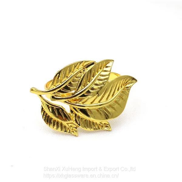 New Design Leaf Designed Napkin Ring Forest Theme Wedding photo-5