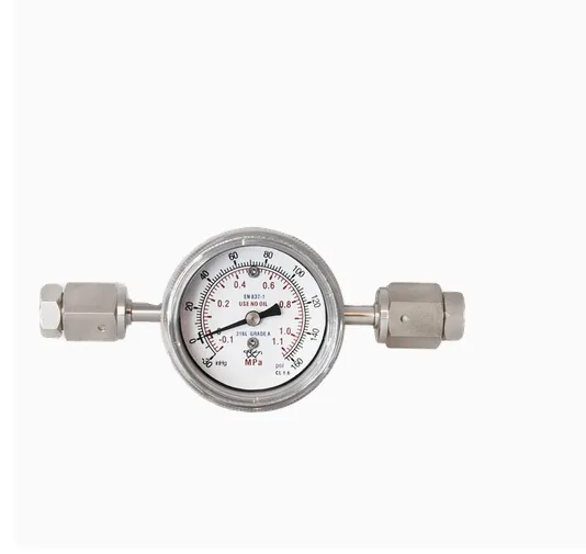 Ultra-high Purity Diaphragm Type Online Instrument, All Steel 50MM EP Grade，Parallel Installation, All Stainless Steel Clean Pressure Gauge photo-2