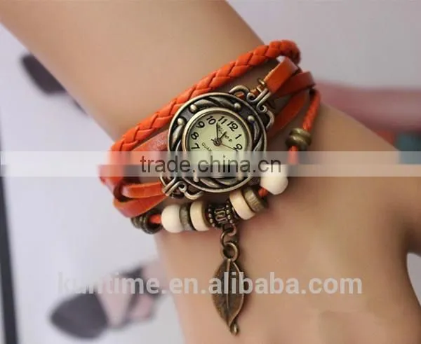 Wholesale Vintage Ladies Watch Leaf Bracelet photo-4