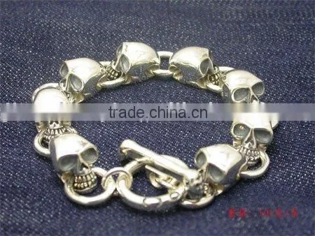 Sterling Silver Bracelet With Punk Style ORDER-11245 B(Custom Design)