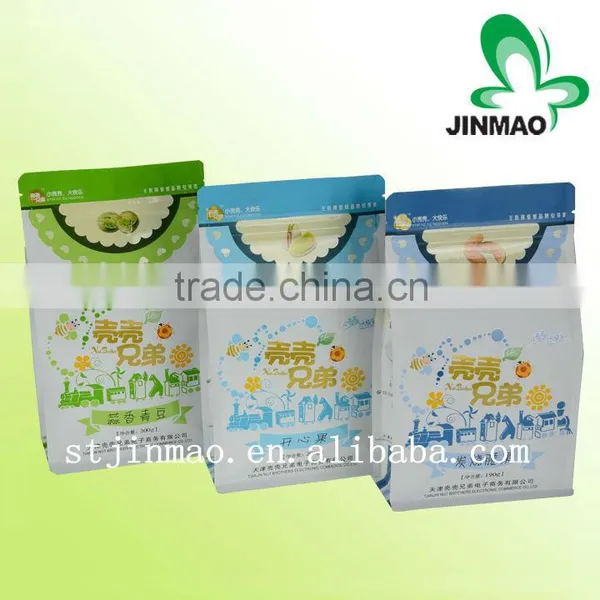Laminated Printed Flexible Packaging With Standing Flat Bottom Pouch