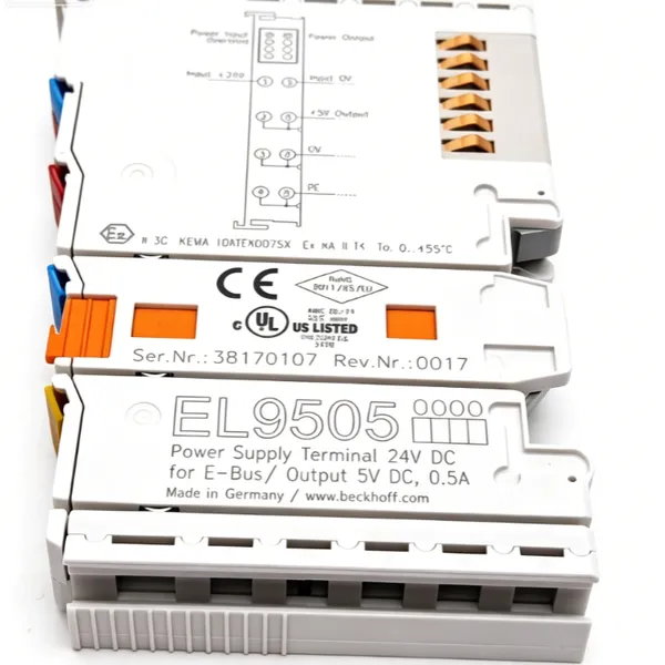 Beckhoff EL9505 Электропитательный терминал EtherCAT с выходом 5В постоянного тока. Индустриальный модуль автоматизации