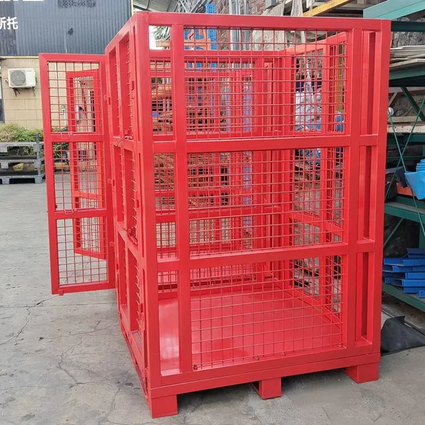 Detachable Double‑Door Cage Box, Metal Mesh Material Cage, Stackable Warehouse Turnover Cage Box, Non‑Standard Customization photo-2