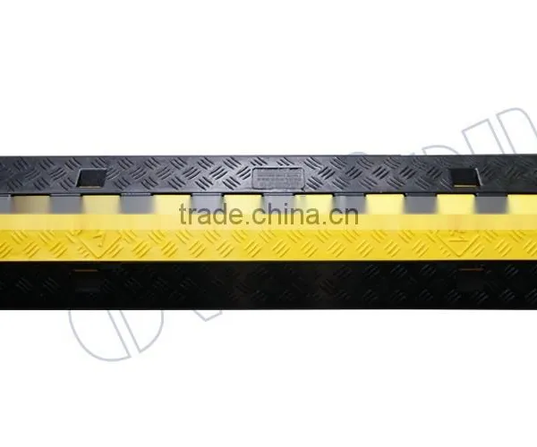 Cable Protector 2 Channel Black&Yellow Rubber Cable Cross Event Plastic Cable Channels photo-6