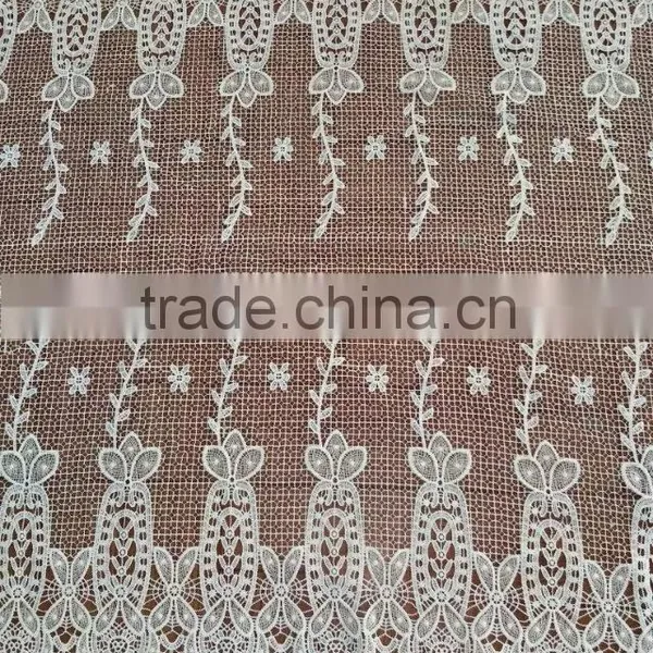 2016 Embroidery Fabric Polyester Full Lace Milk Silk Water Soluble Lace Fabric For Garment Accessory photo-4