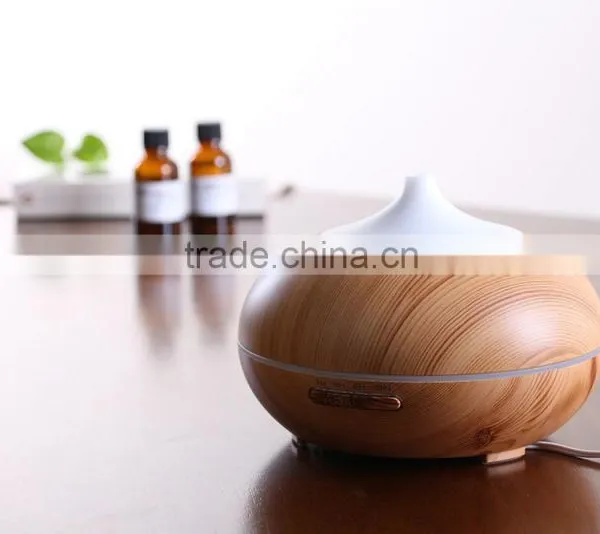 300ml Aroma Essential Oil Diffuser,Amazon Wood Grain Ultrasonic Cool Mist Whisper-Quiet Humidifier With Color LED Lights photo-4