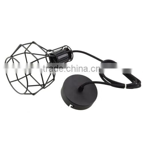 2015 Vintage Pendant Lamp Light Black Metal Iron Lampshade Lamp Cover E27 220V Loft Coffee Bar Restaurant Kitchen Lights photo-6