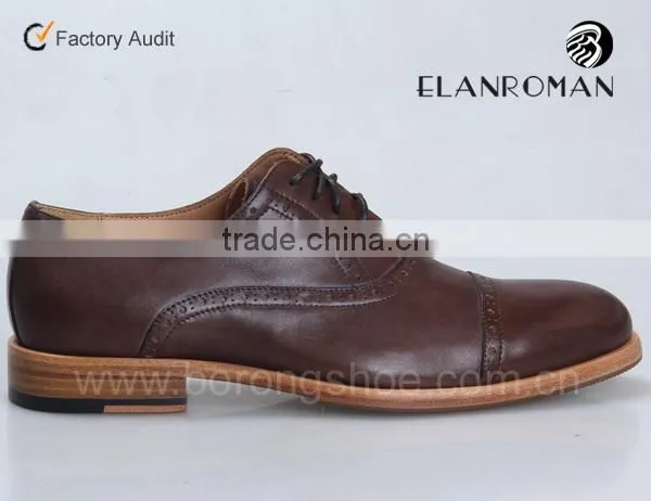 Hot Sale Mens Brogue Shoes Italian Mens Leather Shoes With Leather Sole photo-2