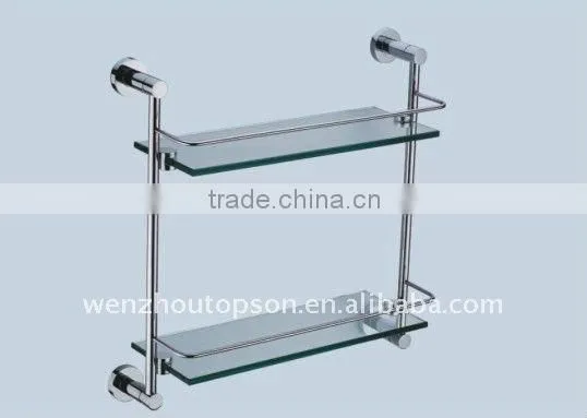 Stainless steel Two-layer glass shelf